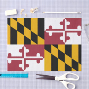 Papier de soie Maryland, papier de soie drapeau Ma
