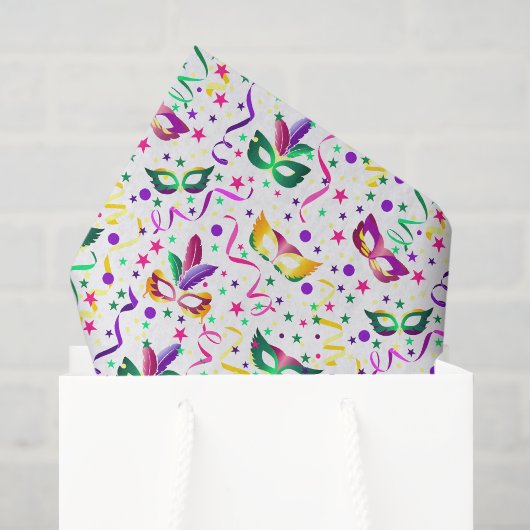 Papier de soie Masques, Découpage de Mascarade (Sac cadeau)