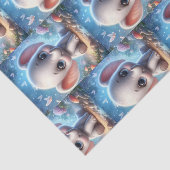 Papier de soie Mignon Eléphant Blanc Floral (Détail)