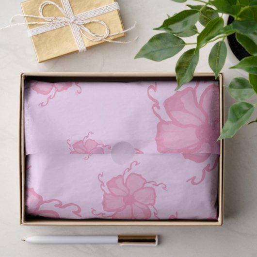 Papier de soie monochrome FTF rose (Cadeau)