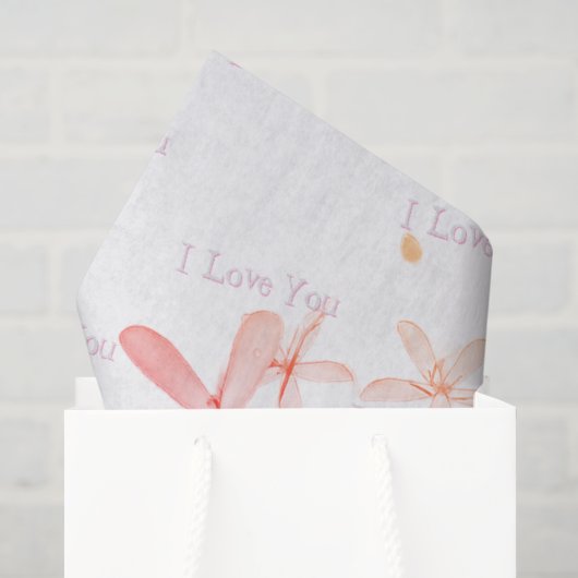 Papier de soie " motif Posie blanche" (Sac cadeau)