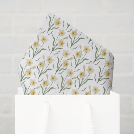 Papier de soie Narcisse (Sac cadeau)