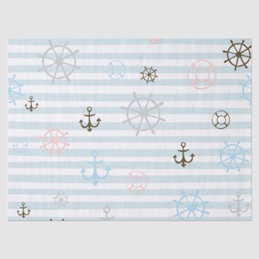 Papier de soie nautique pour bébé (Recto)