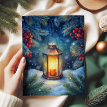 Papier de soie Noël aquarelle rouge vert rustique