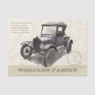 Papier de soie noir de voiture classique vintage d
