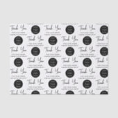 Papier de soie noir et blanc avec logo de remercie (Recto)