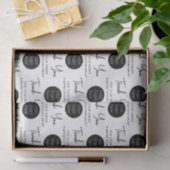 Papier de soie noir et blanc avec logo de remercie (Cadeau)