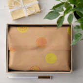 Papier de soie orange à pois frisés (Cadeau)
