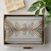 Papier de soie orné doré élégant (Cadeau)