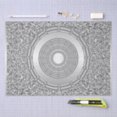 Papier de soie pailleté argent (Artisanat)