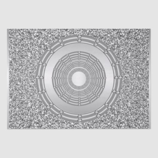 Papier de soie pailleté argent (Recto)