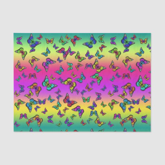 Papier de soie papillon coloré (Recto)