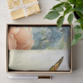 Papier de soie pastel lapin et papillon (Cadeau)