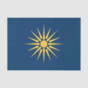 Papier de soie patriotique avec drapeau de Macédoi