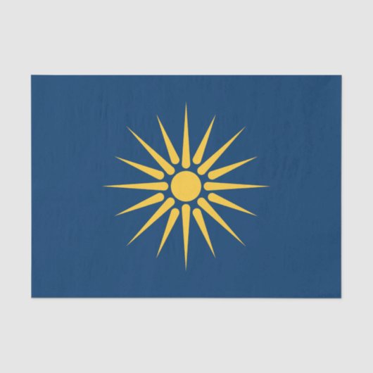 Papier de soie patriotique avec drapeau de Macédoi (Recto)
