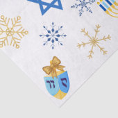 Papier de soie personnalisable d'hiver Hanukkah (Détail)