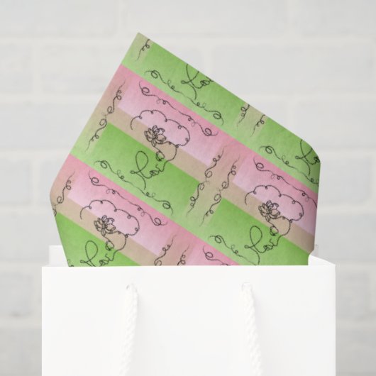 Papier de soie pivoine beauté fluide (Sac cadeau)