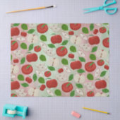 Papier de soie Pomme Rouge, Impression de pomme mi (Artisanat)