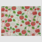Papier de soie Pomme Rouge, Impression de pomme mi (Recto)