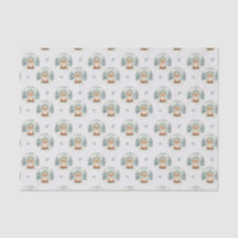 Papier de soie pour cadeau de baby shower Renard B