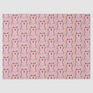 Papier de soie pour chat gribouillé rose