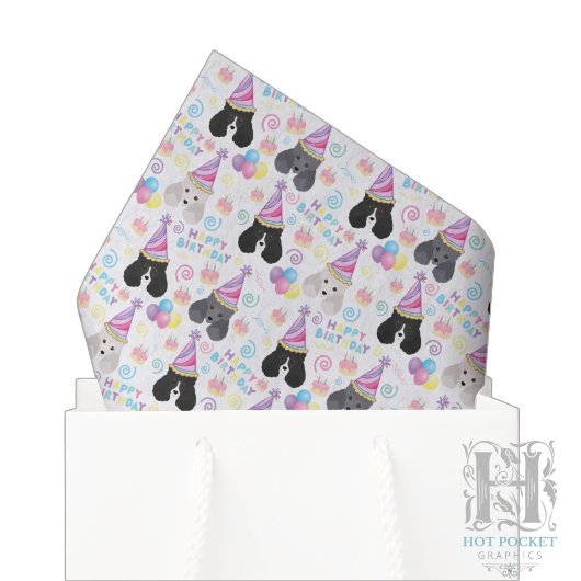 Papier de soie pour chien parti-caniche