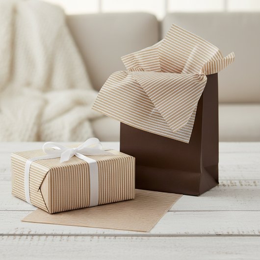 Papier de soie pour emballage cadeau Kraft marron