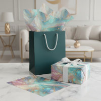 Papier de soie pour emballage cadeau marbré or col