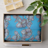 Papier de soie pour fête - Delphiniums abstraits (Cadeau)