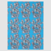Papier de soie pour fête - Delphiniums abstraits (Recto)