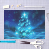 Papier de soie pour sapin de Noël bleu éthéré (Artisanat)