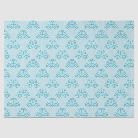 Papier de soie pour voitures bleu bébé (Recto)