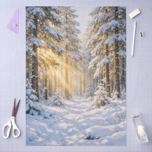 Papier de soie premium Forest Sunlight (21″ × 29″) (Artisanat)