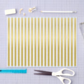 Papier de soie rayé à effet doré sur mesure (Artisanat)