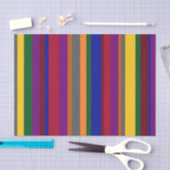 Papier de soie rayé coloré (Artisanat)