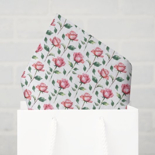 Papier de soie rose (Sac cadeau)
