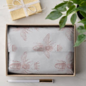 Papier de soie Rose Gold Bee Series Design 2 (Cadeau)