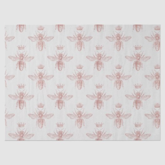 Papier de soie Rose Gold Bee Series Design 2 (Recto)