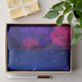 Papier de soie Roses et Clair de Lune (Cadeau)