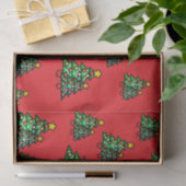 Papier de soie rouge de Noël (Cadeau)