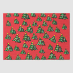 Papier de soie rouge de Noël