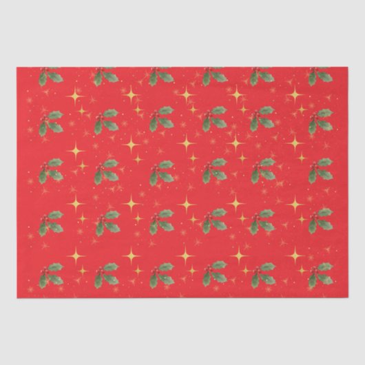 Papier de soie rouge de Noël (Recto)
