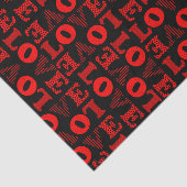 Papier de soie rouge et noir LOVE (Détail)