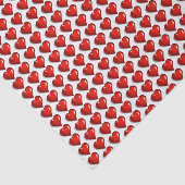 Papier de soie Saint-Valentin coeurs rouges (Détail)