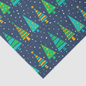 Papier de soie sapins enneigés (Détail)