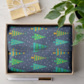 Papier de soie sapins enneigés (Cadeau)