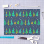 Papier de soie sapins enneigés (Artisanat)