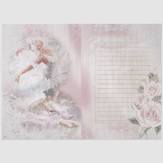 Papier de soie série Ballet Romace Design 6 (Recto)