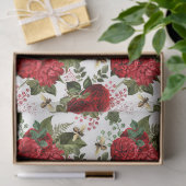 Papier de soie série Red Rose Bee Design 15 (Cadeau)