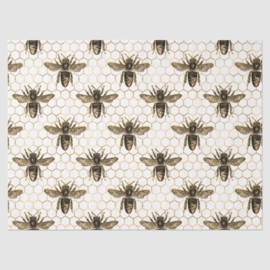 Papier de soie série Tea Garden Bee Design 14 (Recto)